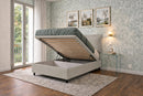 Letto Singolo Contenitore Imbottito Similpelle Tortora BoxMax Testata Soft Varie Misure