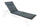 Coussin Poly180 Anthracite pour lit d'extérieur en tissu