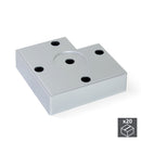 Piedino per Mobile H15 mm Plastica Grigio Metallizzato 20 Pezzi Emuca
