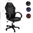 Sedia da Gaming Ergonomica 59x110/120x65 cm in Similpelle Nero