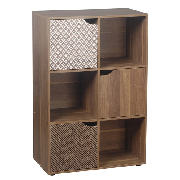 Meuble bibliothèque 6 compartiments 59,6x29x90,5 cm en bois MDF naturel acquista