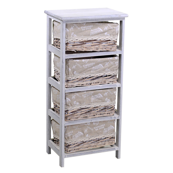 Commode 4 tiroirs en bois 40x28x85cm Federica sconto