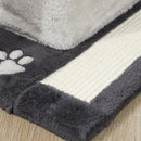 Tiragraffi per Gatti con Casetta e Lettino 85 cm in Sisal Grigio      