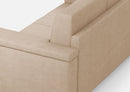 Divano 2 Posti 168x85x85 cm Marrak in Tessuto Beige