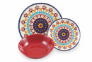 Servizio Piatti 18 Pezzi in Porcellana e Gres Multicolor Villa d'Este Home Tivoli Shiraz