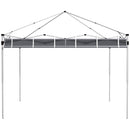 Pareti Gazebo 3x3 e 3x6 m in Tessuto Oxford Grigio con Chiusure ad Anello e a Gancio