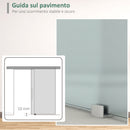 Porta Scorrevole Vetrata 102,5x205 cm Satinata 