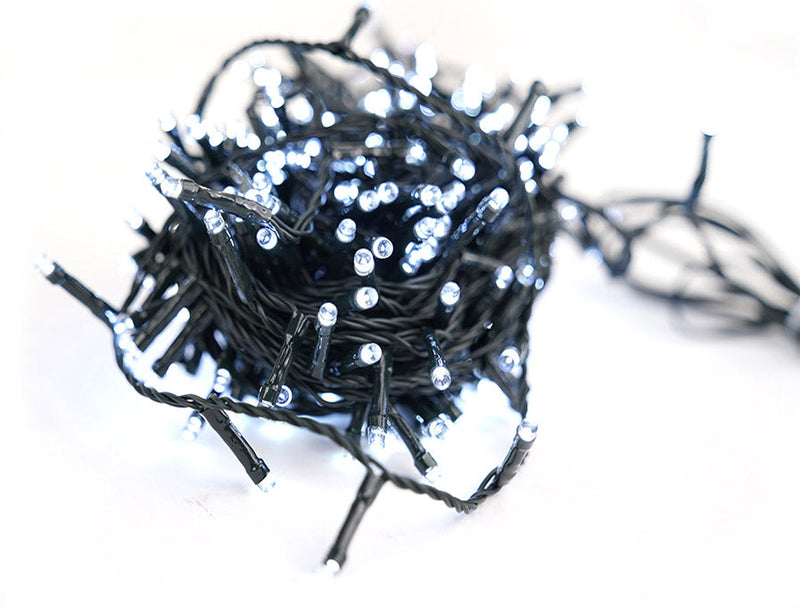 Luci di Natale 300 LED 15m Luce Bianco Freddo da Interno