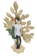 Scultura Coppia Albero della Vita 35x13x52 cm in Resina