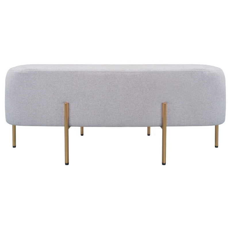 Pouf Poggiapiedi 97x39x40 cm in Tessuto Kate Beige
