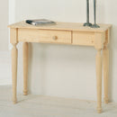 Consolle 1 Cassetto in Legno Abete Grezzo 100x42x81cm Fumer Provence