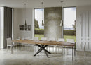 Tavolo Allungabile 120/380x90 cm Volantis Premium Noce Gambe Antracite      