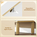 Mobile da Bagno 32,5x29,5x91 cm Stretto con Mensola Regolabile in Legno Bianco      