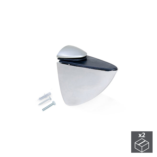 Mirlo Support pour Étagère en Bois ou Verre 1 Set Technoplastique Aluminium Peint et Emuca Zamak acquista