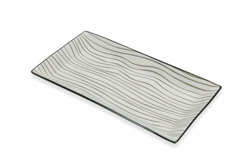 Set 6 Vassoi Rettangolari in Gres VdE Tivoli 1996 Grey Confusion