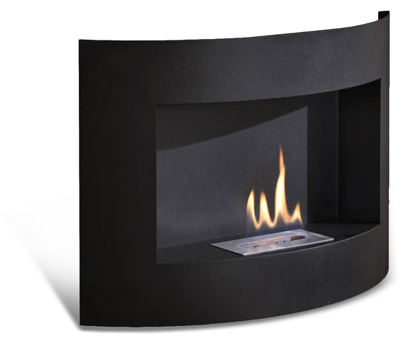 Cheminée Bioéthanol Murale 63x15,5x45 cm Noir Mat acquista