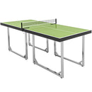 Tavolo da Ping Pong Pieghevole 182x91x76 cm con Rete in Acciaio e MDF Verde      