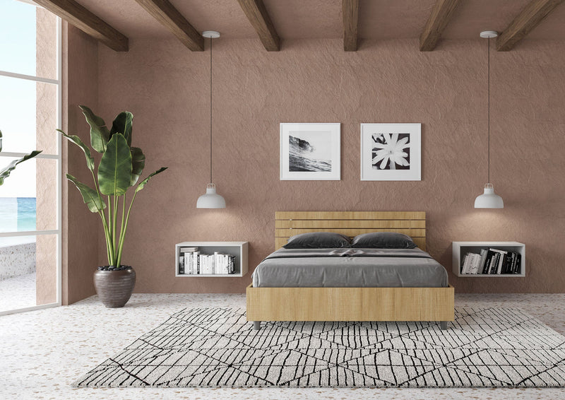 Letto Matrimoniale Francese Testata Doghe Dritta Ankel Quercia Natura Varie Misure