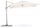 Parasol de jardin décentralisé 3x3m en aluminium et polyester Tortora Senso