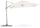 Parasol de jardin décentralisé 3x3m en aluminium et polyester Tortora Senso