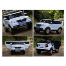 Macchina Elettrica per Bambini 12V 2 Posti Pick Up Bianco