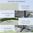 Ombrellone da Giardino Decentrato 8 Stecche Ø3x2.6 m in Alluminio Metallo e Poliestere