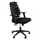 Poltrona da Ufficio Lorene 62x60x100/110 h cm in Poliuretano Nero