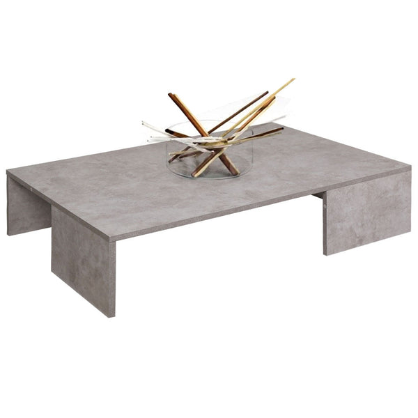 sconto Tavolino Caffe Divano Salotto Rettangolare Basso in Legno Design Moderno Grigio