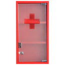 Armadietto per Medicinali Rosso 25x12x48 cm 
