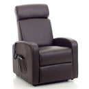 Poltrona Alzapersona Elettrica 1 Motore Reclinabile in Similpelle Katia Marrone