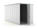 Casetta Box da Giardino in Lamiera di Acciaio Porta Utensili 175x307x182 cm Enaudi Bianco