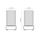 Camino a Bioetanolo da Tavolo 18x18x35 cm Aosta Acciaio 