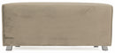Panca in Velluto 100x48x44 cm Soriani Tortora
