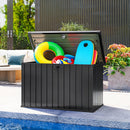 Baule da Esterno 400 L 124x66x72 cm con Serratura e 2 Chiavi in Acciaio Zincato Nero      