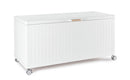 Baule Contenitore da Esterno 141,6x72x70h cm Apertura Facile e Ruote in Alluminio Ocean S Bianco 