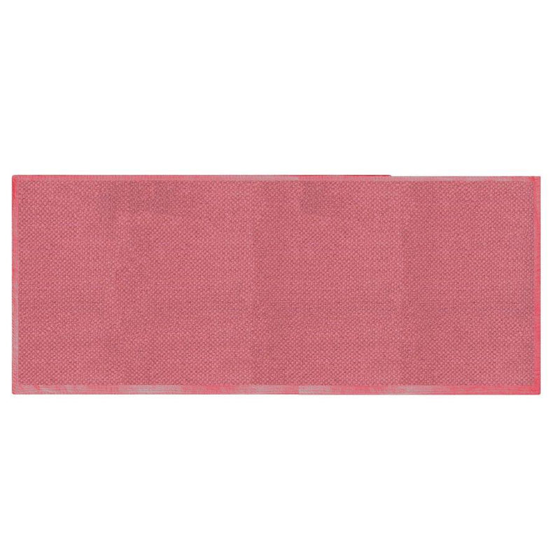 Tappeto Bagno Design Trama Semplice 50x150 cm in Cotone Rosso Marsala