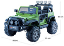 Macchina Elettrica per Bambini 12V 2 Posti Kidfun Fuoristrada Verde