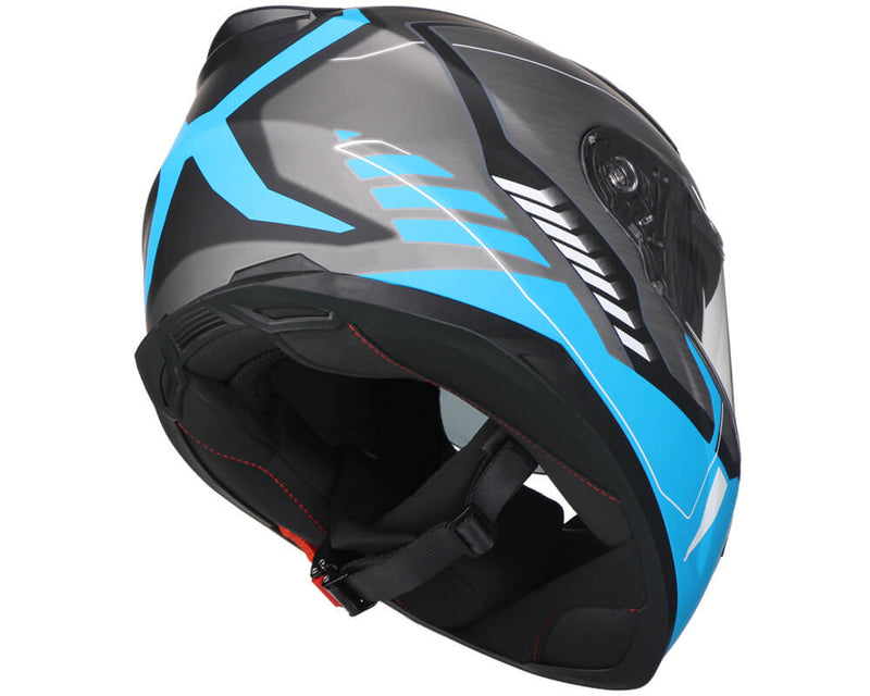 Casco Integrale per Scooter Visiera Lunga CGM Silverstone 317G Azzurro Opaco Varie Misure