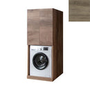 Mobile Lavanderia a Colonna per Lavatrice o Asciugatrice con 2 Ante Installabili Sopra o Sotto 70x70x174A cm in Nobilitato Unika Olmo Naturale