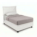 Letto Singolo Contenitore Imbottito Similpelle Bianco BoxMax Testata Soft Varie Misure