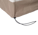 Telo Copertura per Mobili da Giardino in Tessuto Oxford Crema e Marrone 152x87x59/79 cm 