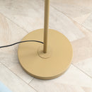 Lampada da Terra con Interruttore a Catena Paralume in Lino e Base in Acciaio Attacco E27 Oro e Crema      