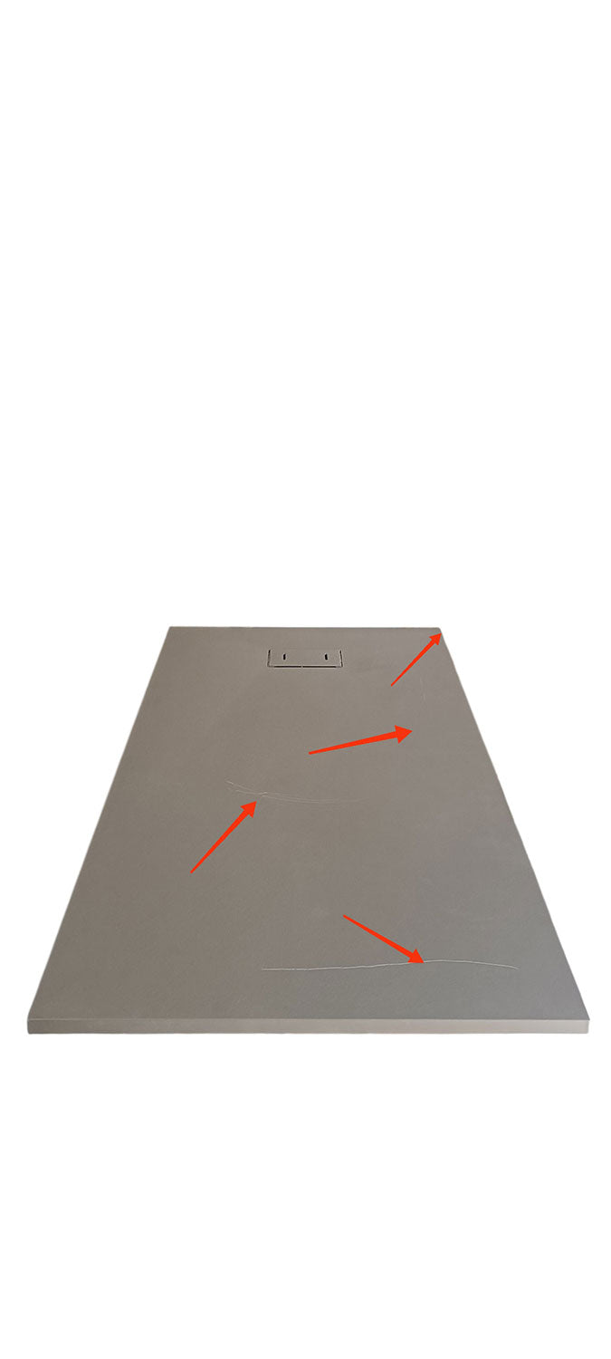 Piatto Doccia Effetto Pietra Filo Pavimento o Tradizionale Tortora Seconda Scelta