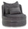 Fauteuil Paris Space Grey/Argent Ø84x72 cm en Bois et Éponge Grise