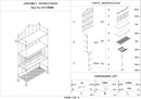 Mobile Porta Vivande Manhattan 99,3x42x185 cm in Ferro e MDF