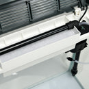 Acquario 28L a Illuminazione LED 38x26x38 cm con Fori di Ventilazione e Pompa in Vetro e ABS Bianco  