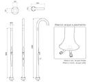 Doccia da Esterno Giardino Miscelatore e Lavapiedi Arkema Funny Yin Cherry