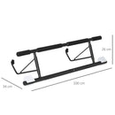 Barra Trazioni a Pressione su Porta Pieghevole 100x34x26 cm Max 100Kg Nero