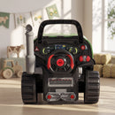 Officina Camion Giocattolo per Bambini 3-6 Anni 42x42x47 cm con Motore 60 Accessori Luci Vapore e Suoni in PP Verde      