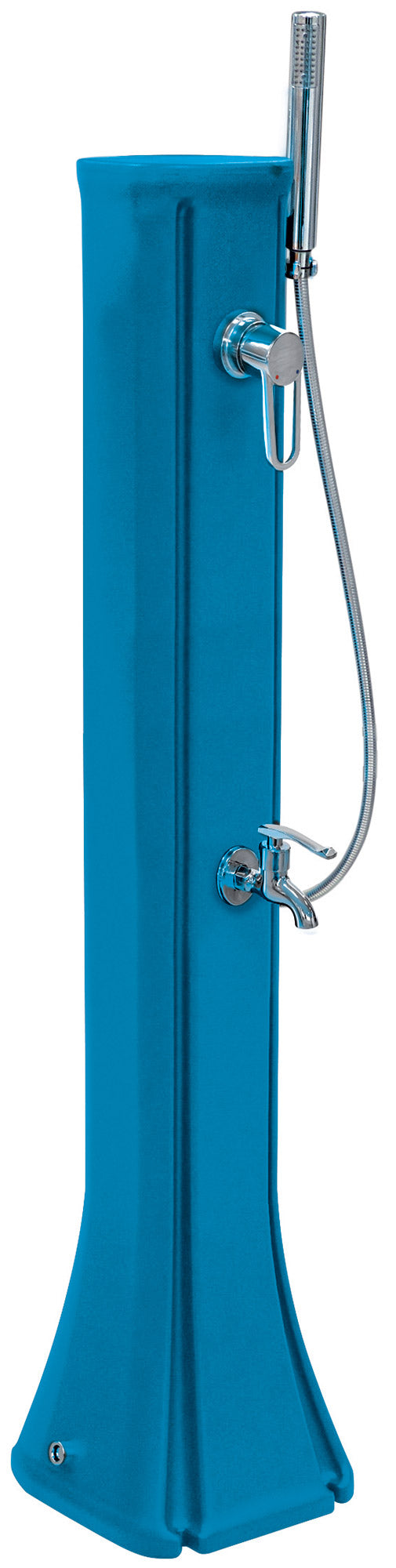 online Mini douche solaire de jardin 23L mitigeur lave-pieds et douchette bleue